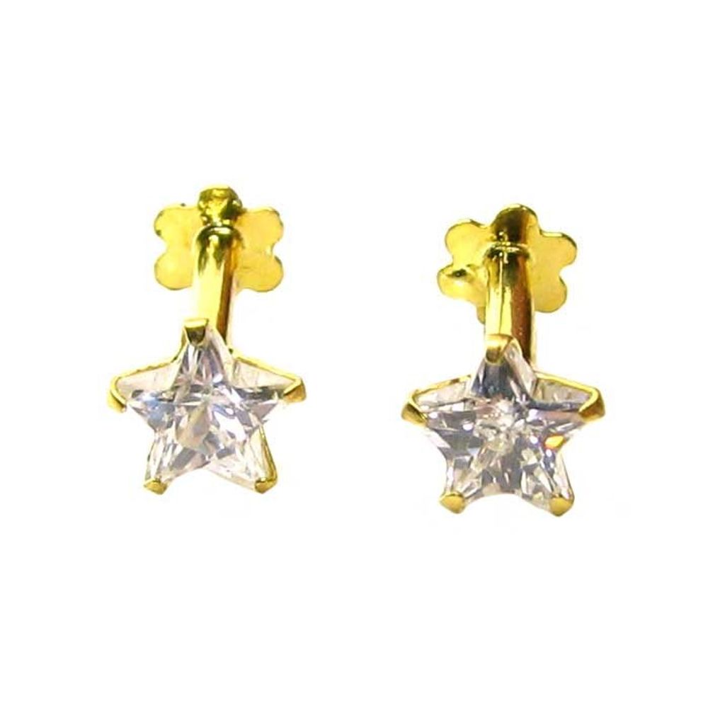 14k Solid Real Gold Screw Back Earrings