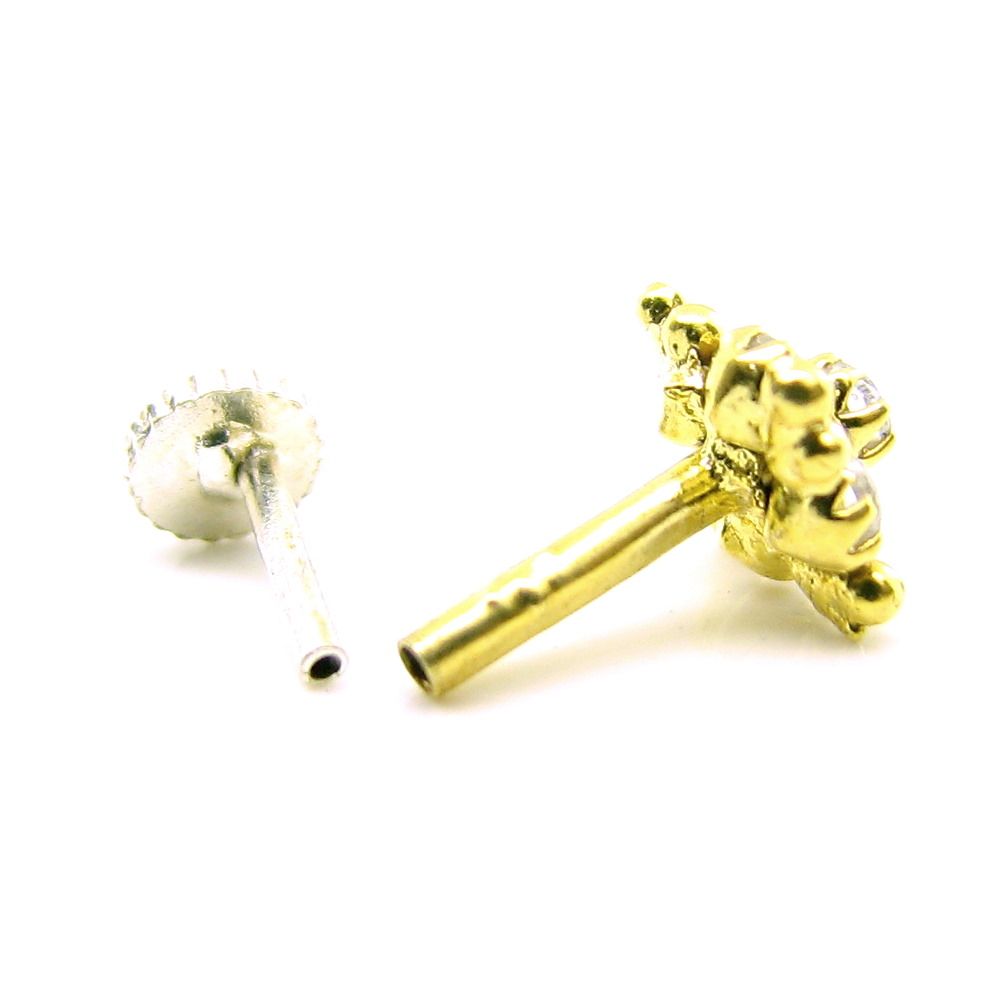 Body Piercing Nose Stud Gold Plated
