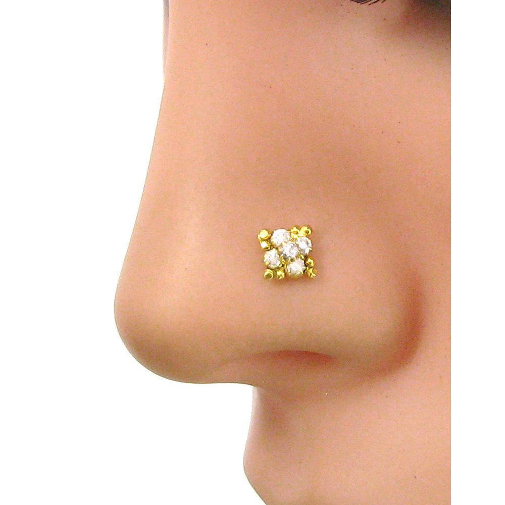 Body Piercing Nose Stud Gold Plated