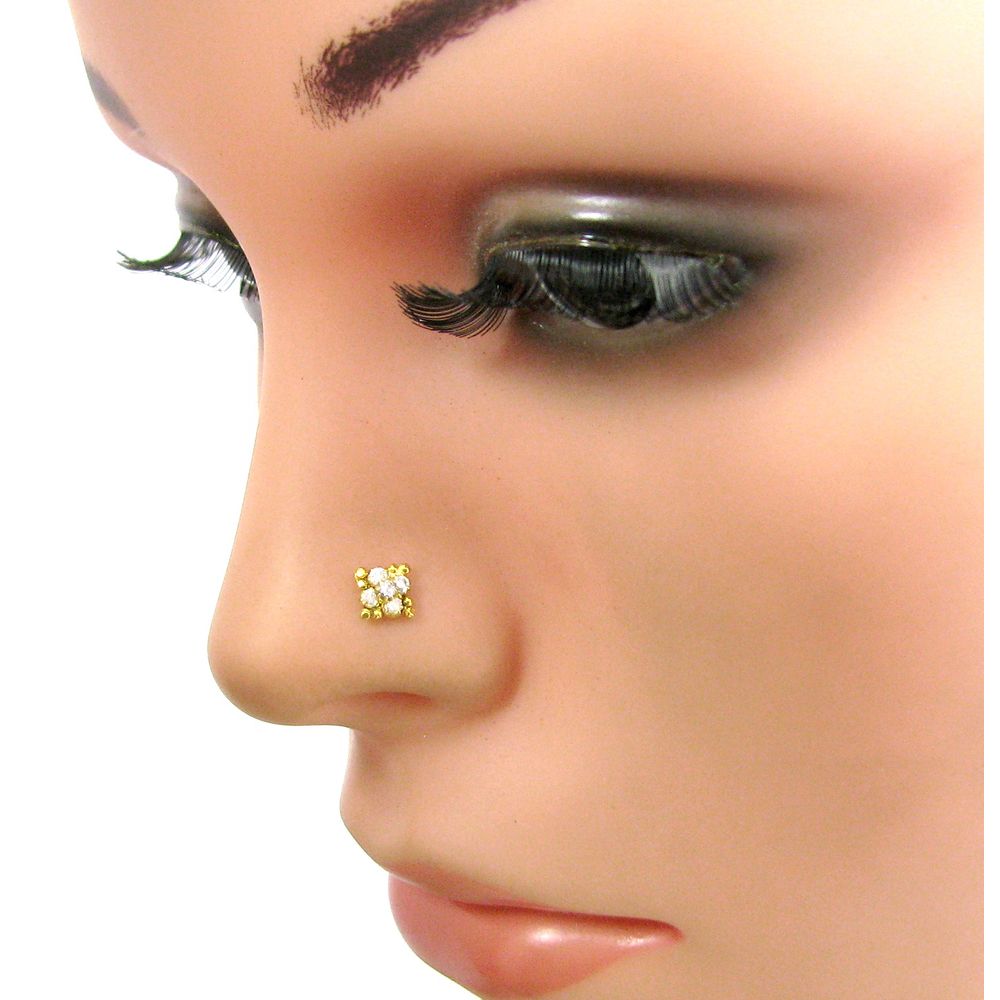 Body Piercing Nose Stud Gold Plated