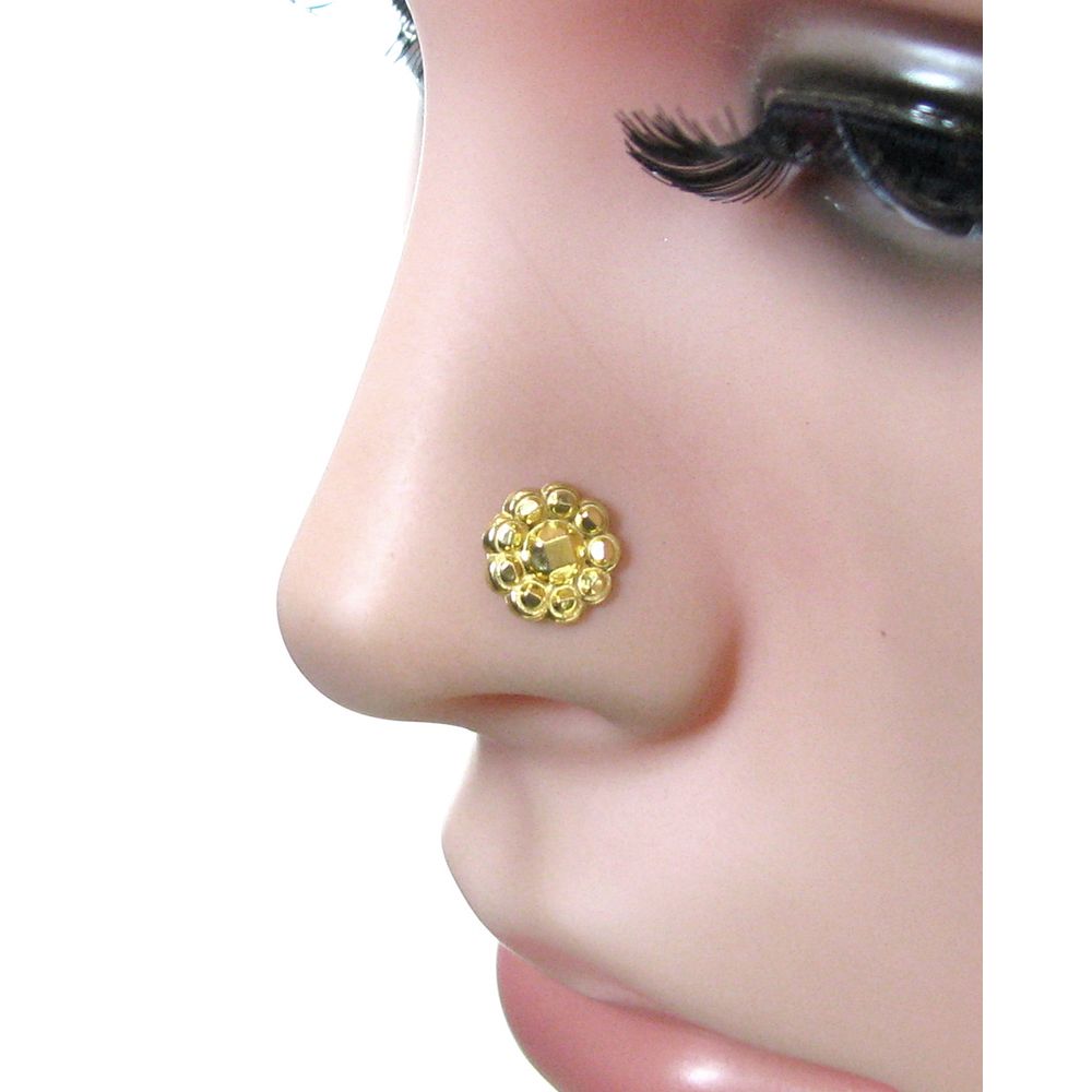 Trendy Fashion Sterling Gold Plated Silver Nose pin