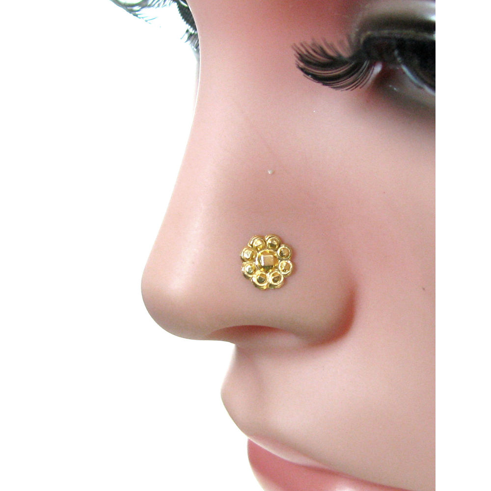 Latest Design Gold Plated Sliver Nose pin for women