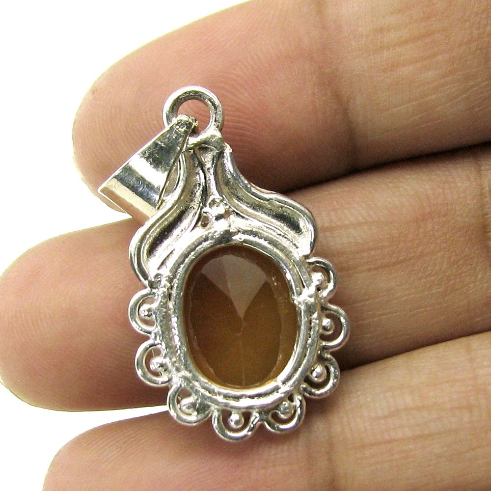 Sterling Silver pendant Gomedh Gemstone