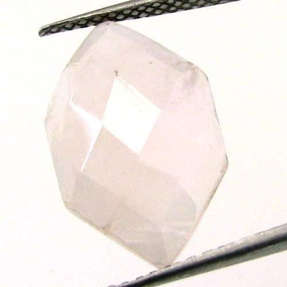 7.7Ct Natural Rose Quartz Fancy Checker Cut Gemstone