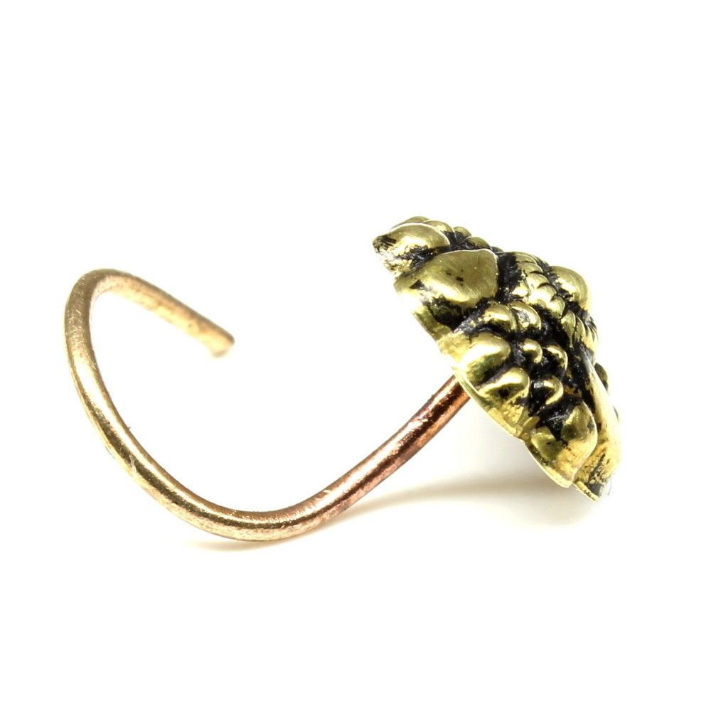Fashion Antique gold finish nose stud l bend