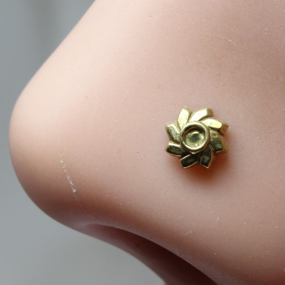 Antique gold hot sale nose pin