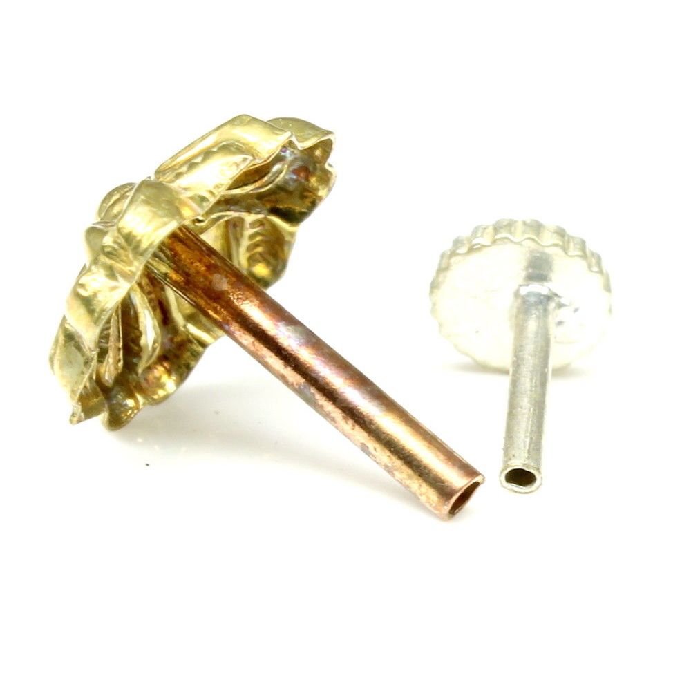 Brass Push Pin nose stud 18g