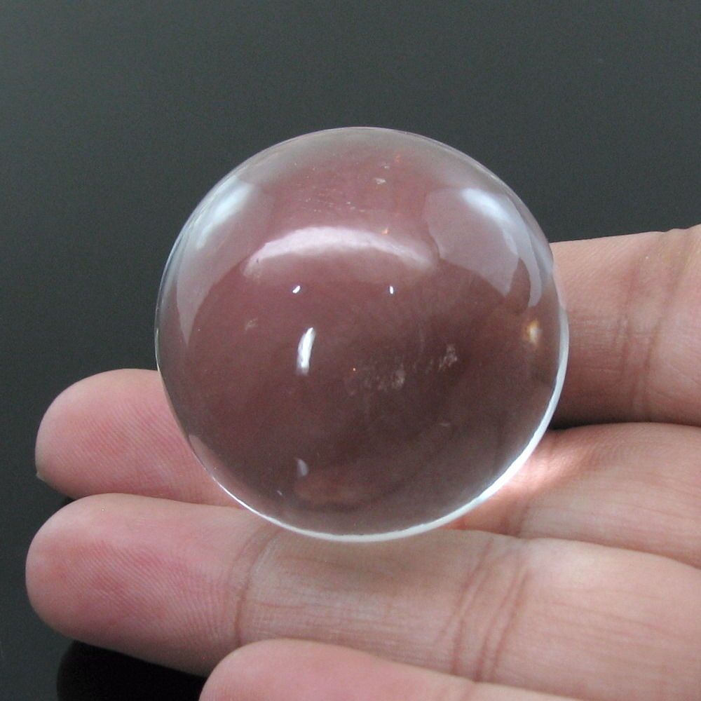 Natural Clear White Crystal Ball rock meditation