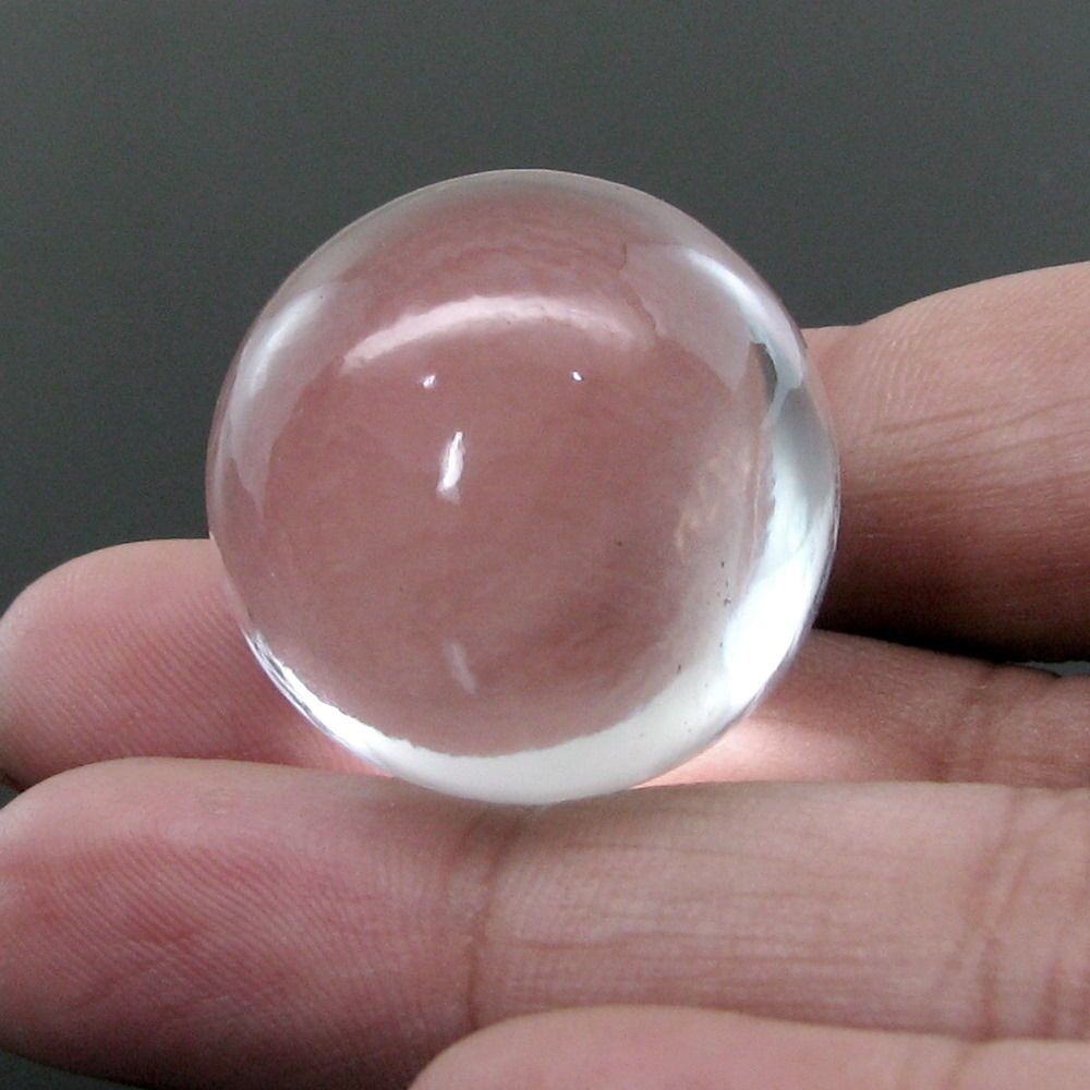 Natural Clear White Crystal Ball rock meditation