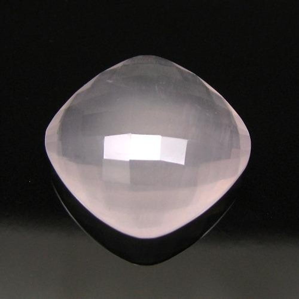 15.9Ct Natural Rose Quartz Cushion Checker Cut Gemstone