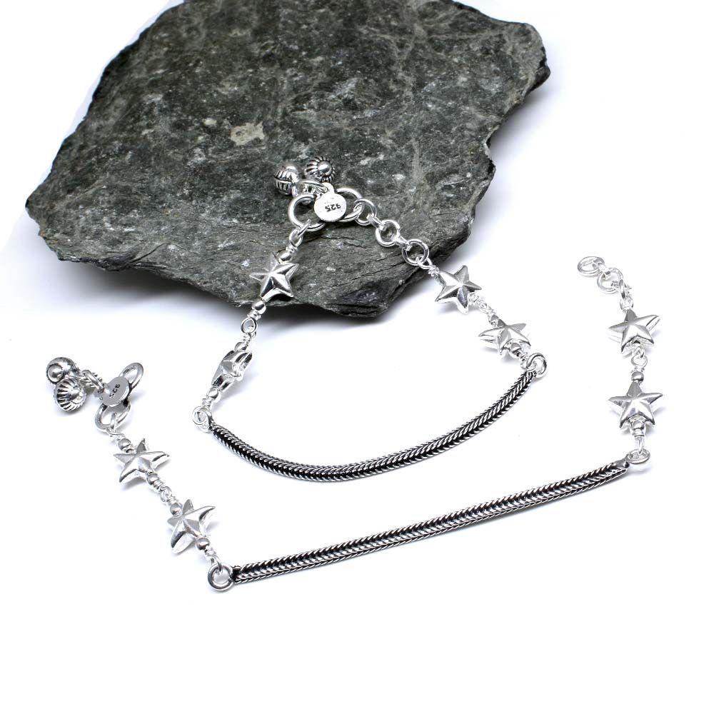 925-silver-jewelry-kids-star-anklets-ankle-chain-foot-baby-bracelet-6.5quot