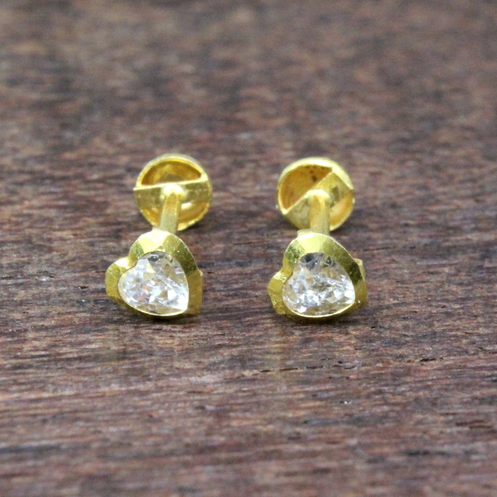 14k Solid Gold Screw Back Earrings – Karizma Jewels