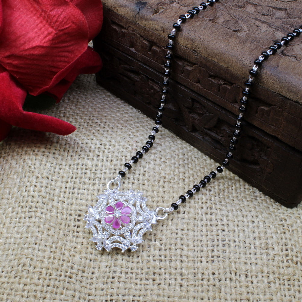 sterling silver Mangalsutra women necklace chain wedding gift for wife