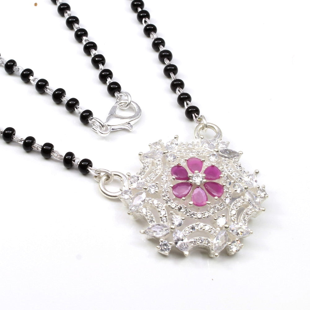sterling silver Mangalsutra women necklace chain wedding gift for wife