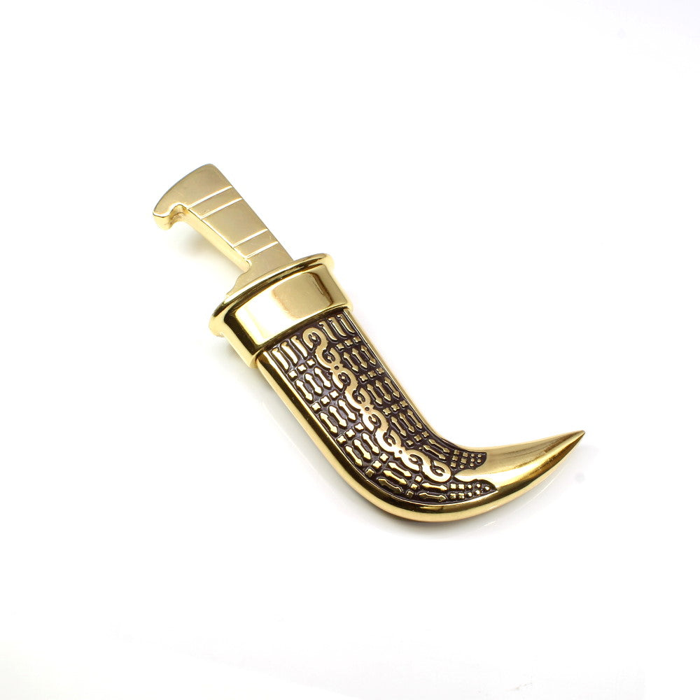 Steel Sikh Golden Black Small size kirpan