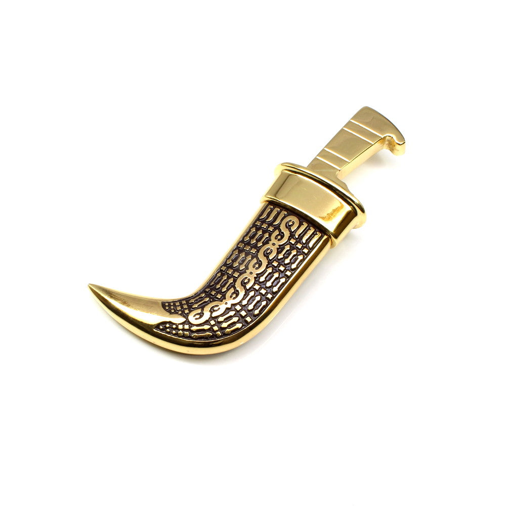 Steel Sikh Golden Black Small size kirpan