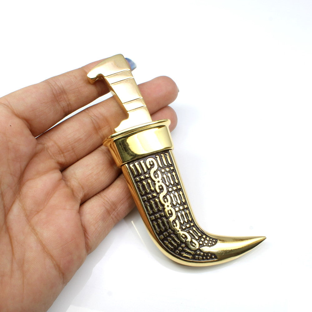Steel Sikh Golden Black Small size kirpan