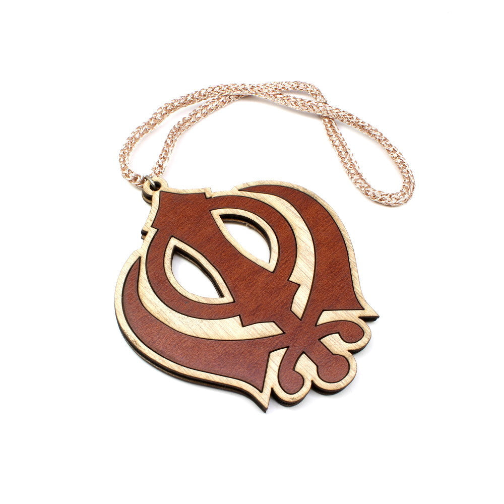 Punjabi Sikh Wooden khanda Car Hanger