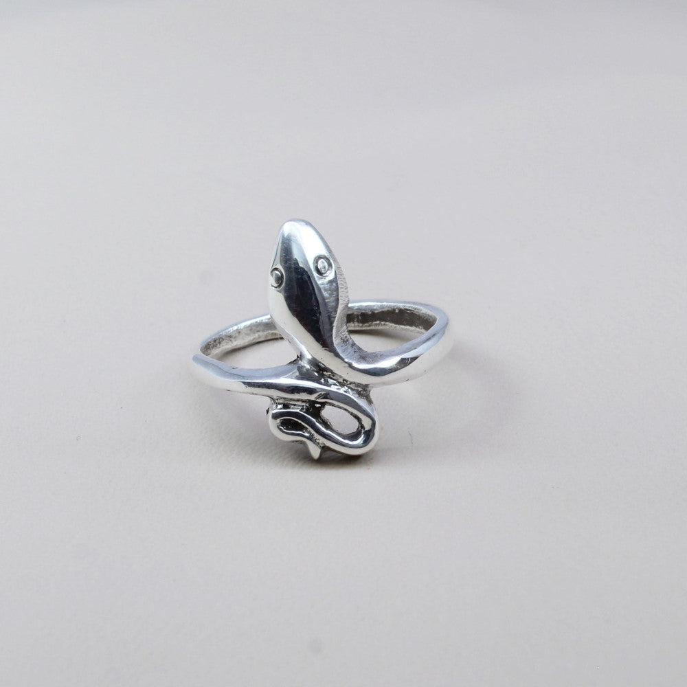 Snake 925 Sterling Silver Ring for Astrology and red book remedy