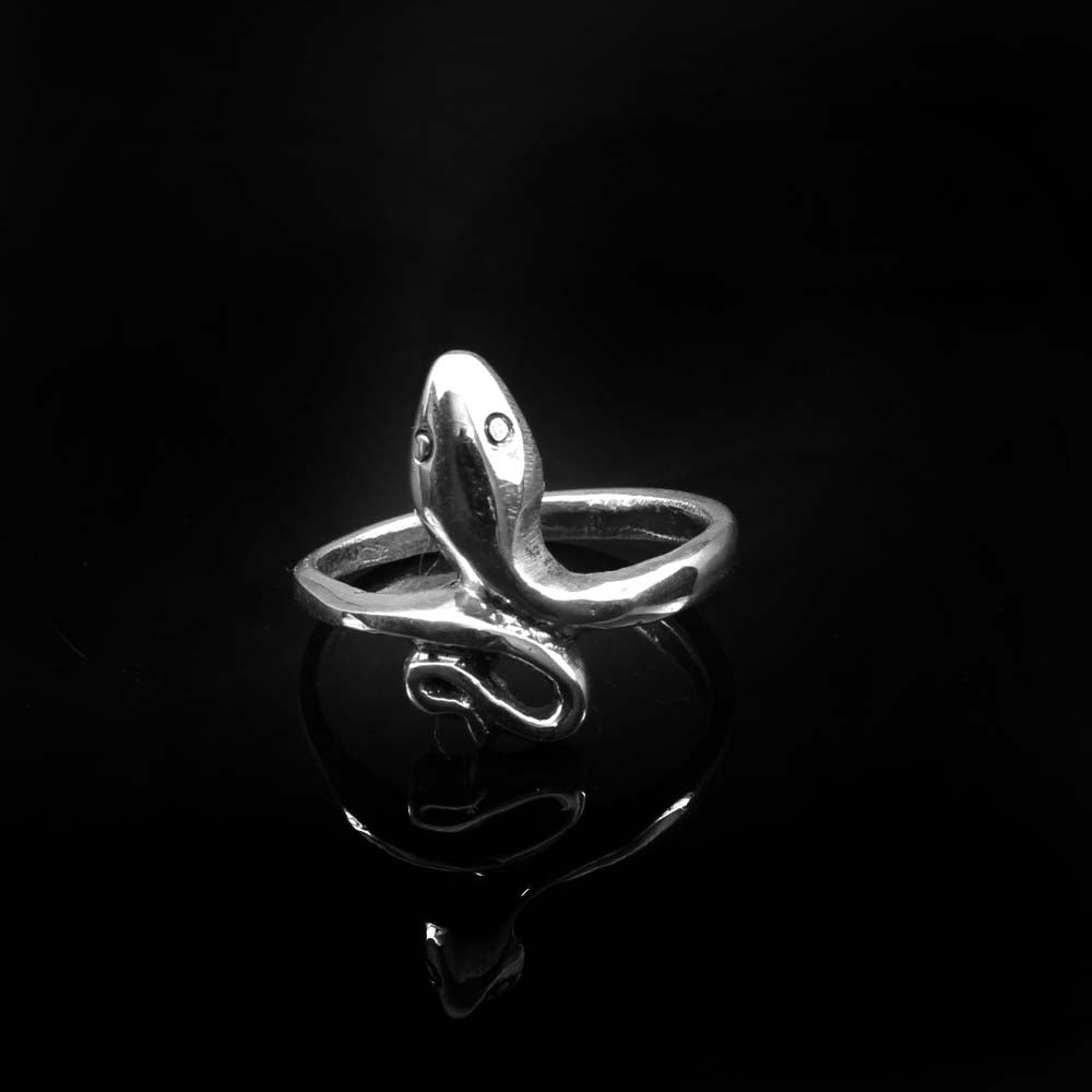 Snake 925 Sterling Silver Ring for Astrology and red book remedy