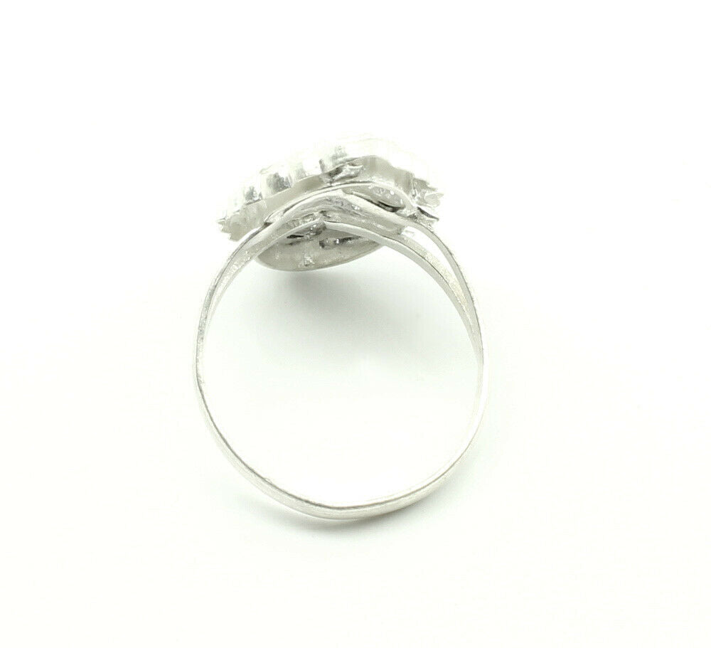 Ethnic Long ship Design sterling silver ring for women