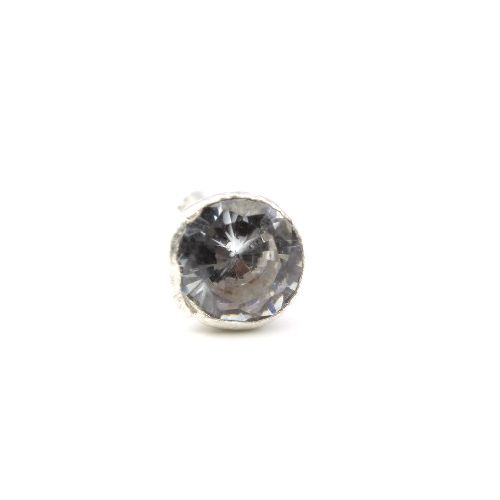 Nose pin for women with Single White stone