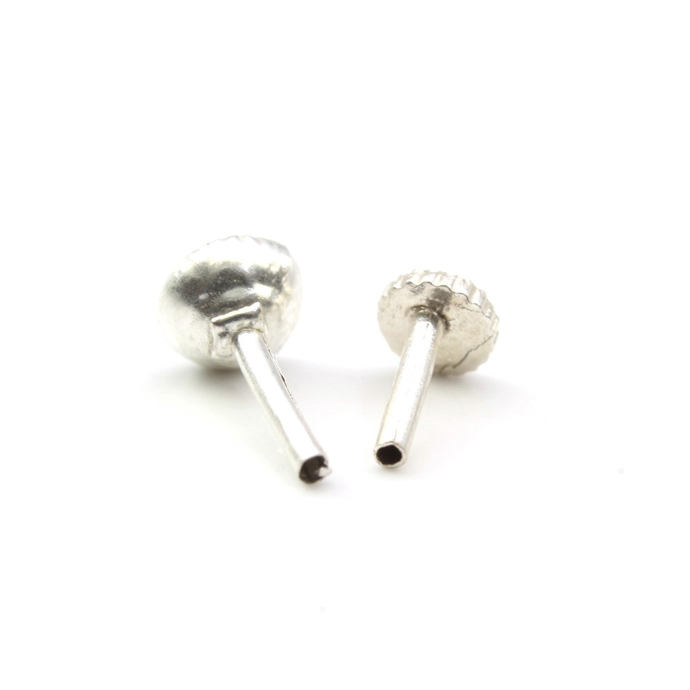 Silver Nose Pin for women with Push pin