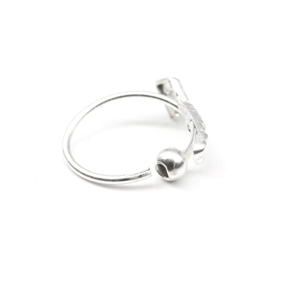 Silver Nose Hoop Ring For Women & Girls