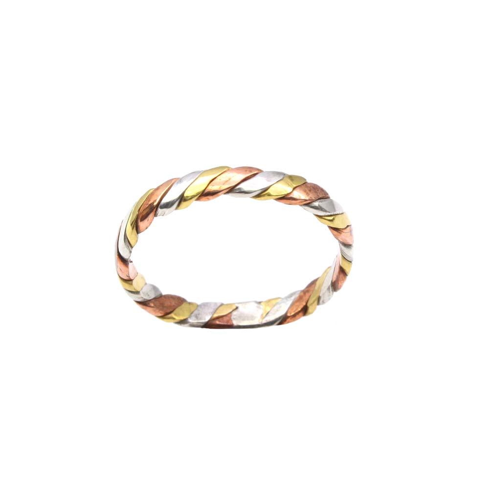 3 Metal Tin Dhattu Gold Silver Copper finger Ring for Red book remedy astrology