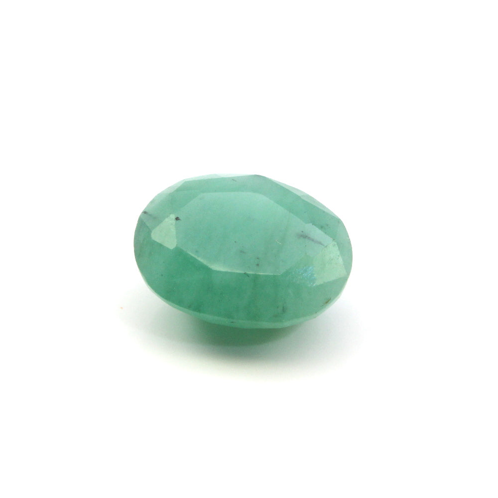 Certified 3.28Ct Natural Green Oval (Panna) Oval Cut Gemstone