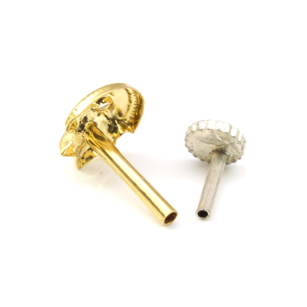 14K Real Gold Nath for women with push pin