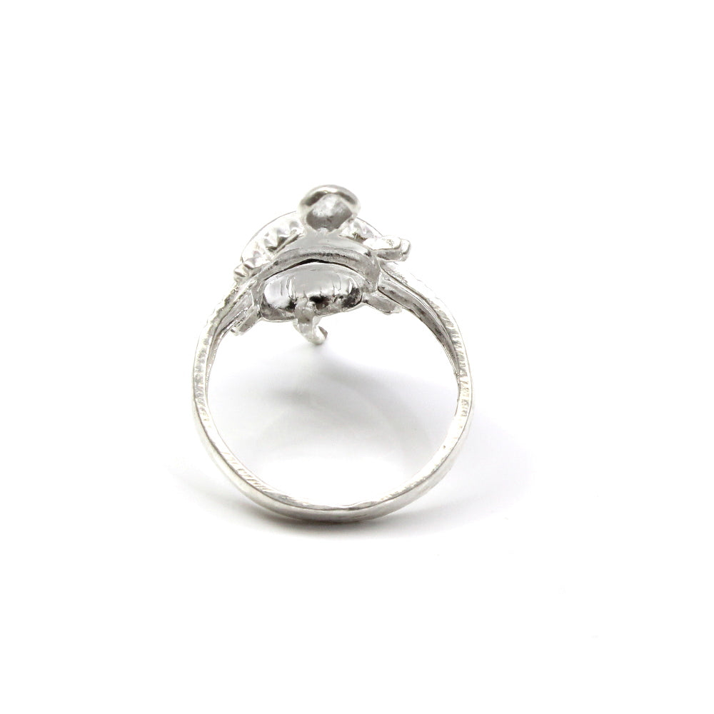 Traditional Style Turtle Indian Real 925 Solid Silver Unisex Ring