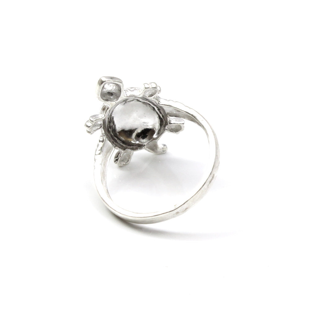 Turtle Traditional Indian Style Beautiful Pure 925 Solid Silver Unisex Ring