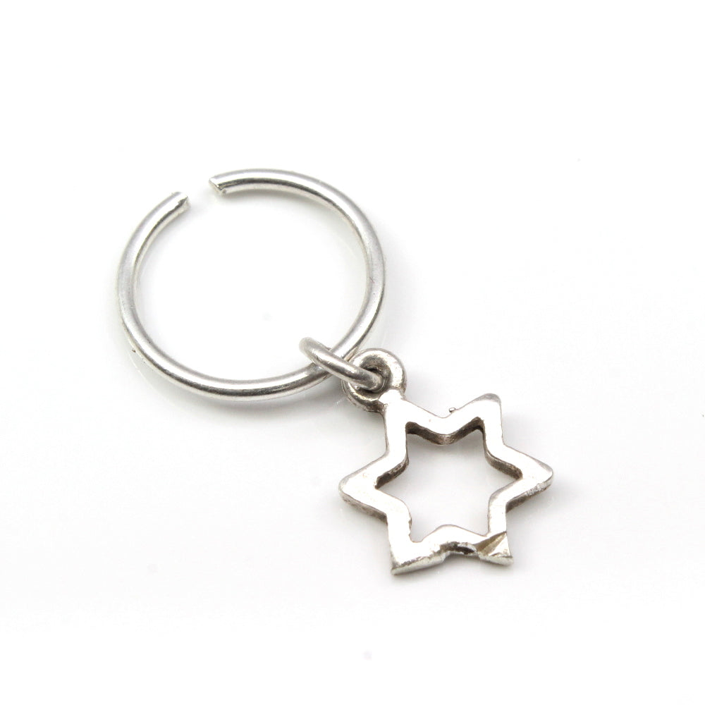 Silver Nath for women in Star Shape