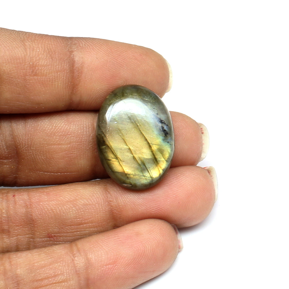 Top Fire Play of Colors 19Ct Natural Labradorite Oval Cabochon Gemstone