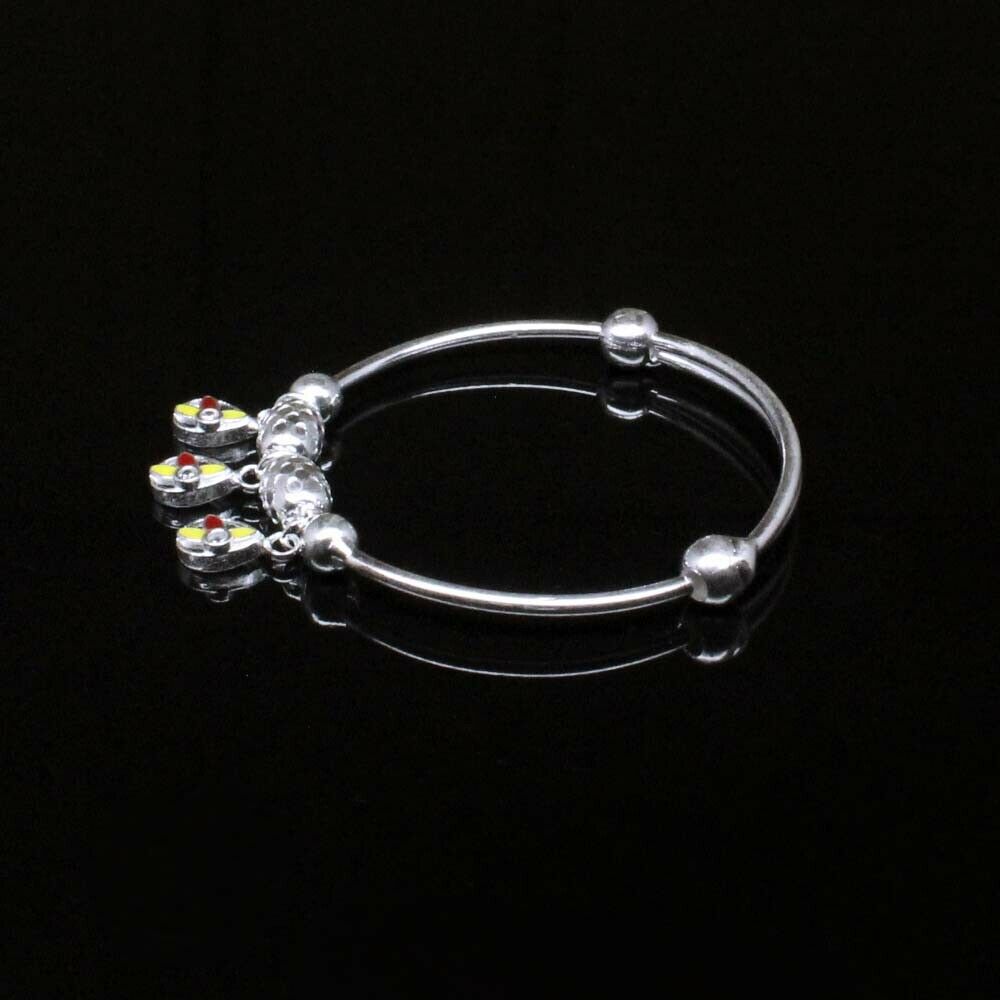 Silver Baby Bangles Bracelet - Single