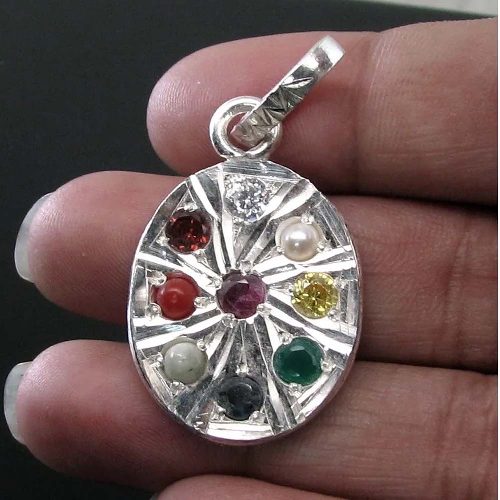 (9 Ratan) Real 925 Silver Pendant