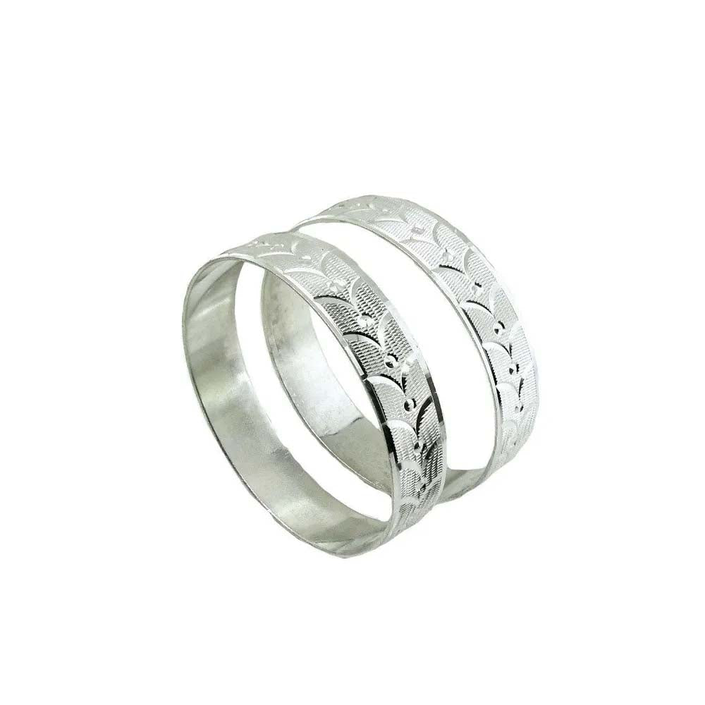 Sterling Silver Bangles (Kangan) - Pair
