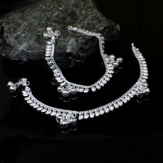 jingle-bells-real-solid-silver-anklets-ankle-chain-bracelet-kids-childrens-6.5quot-10970