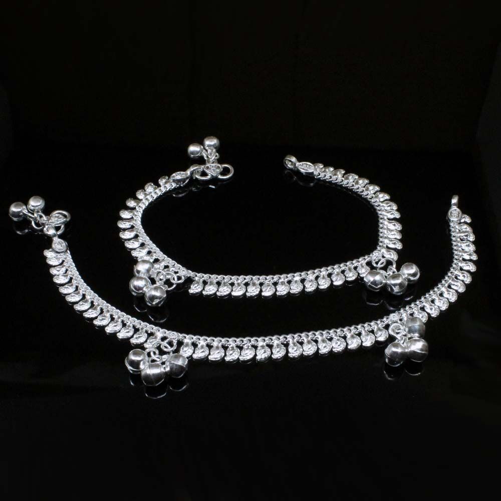 Real Solid Silver Kids Anklets Bracelet 6.5"