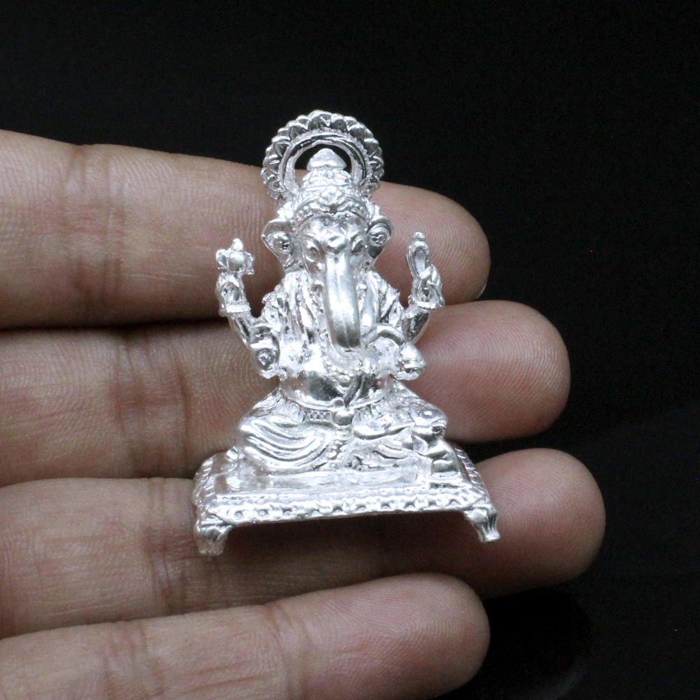 Pure Solid silver Lord Ganesha statue