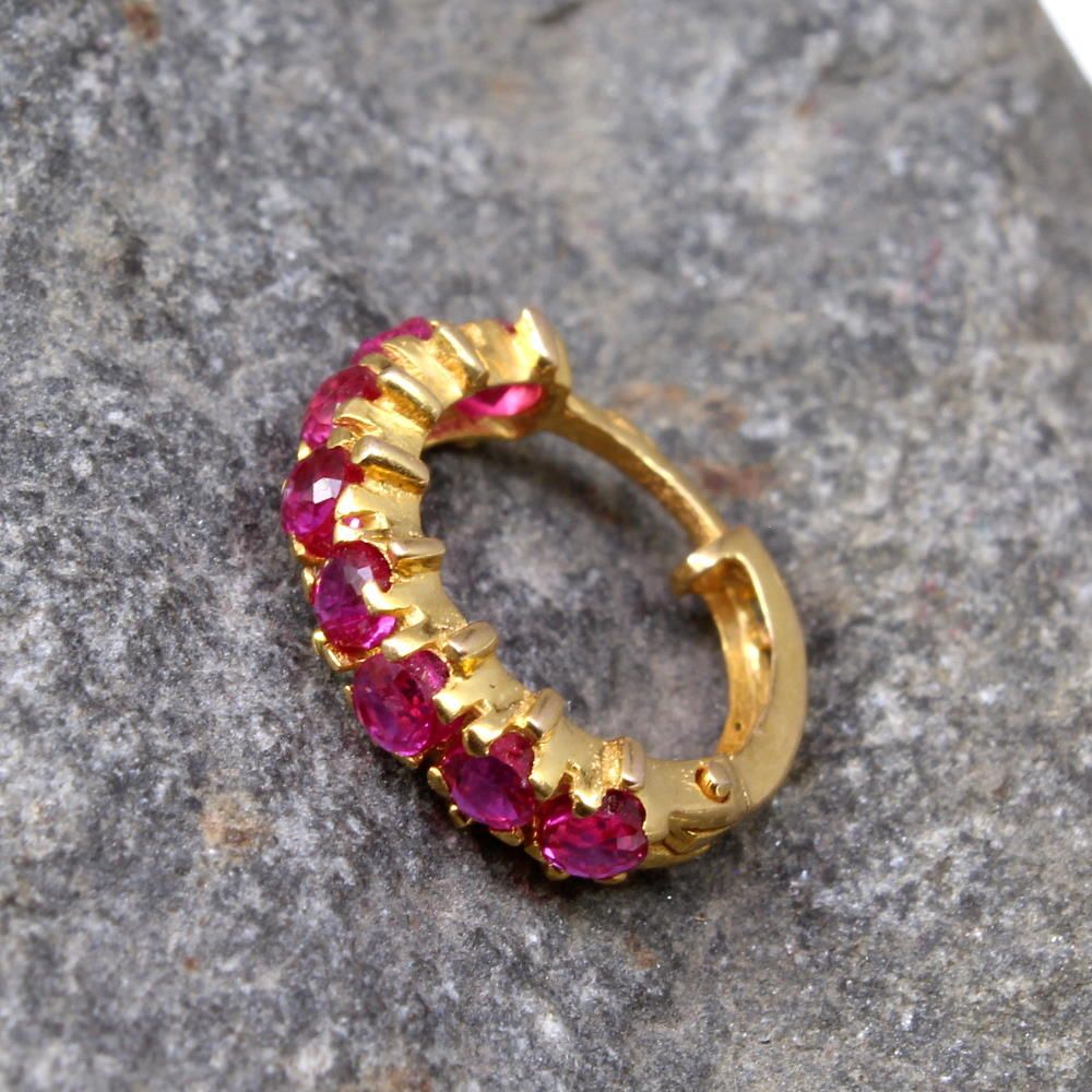 14k Yellow Gold Nath for women