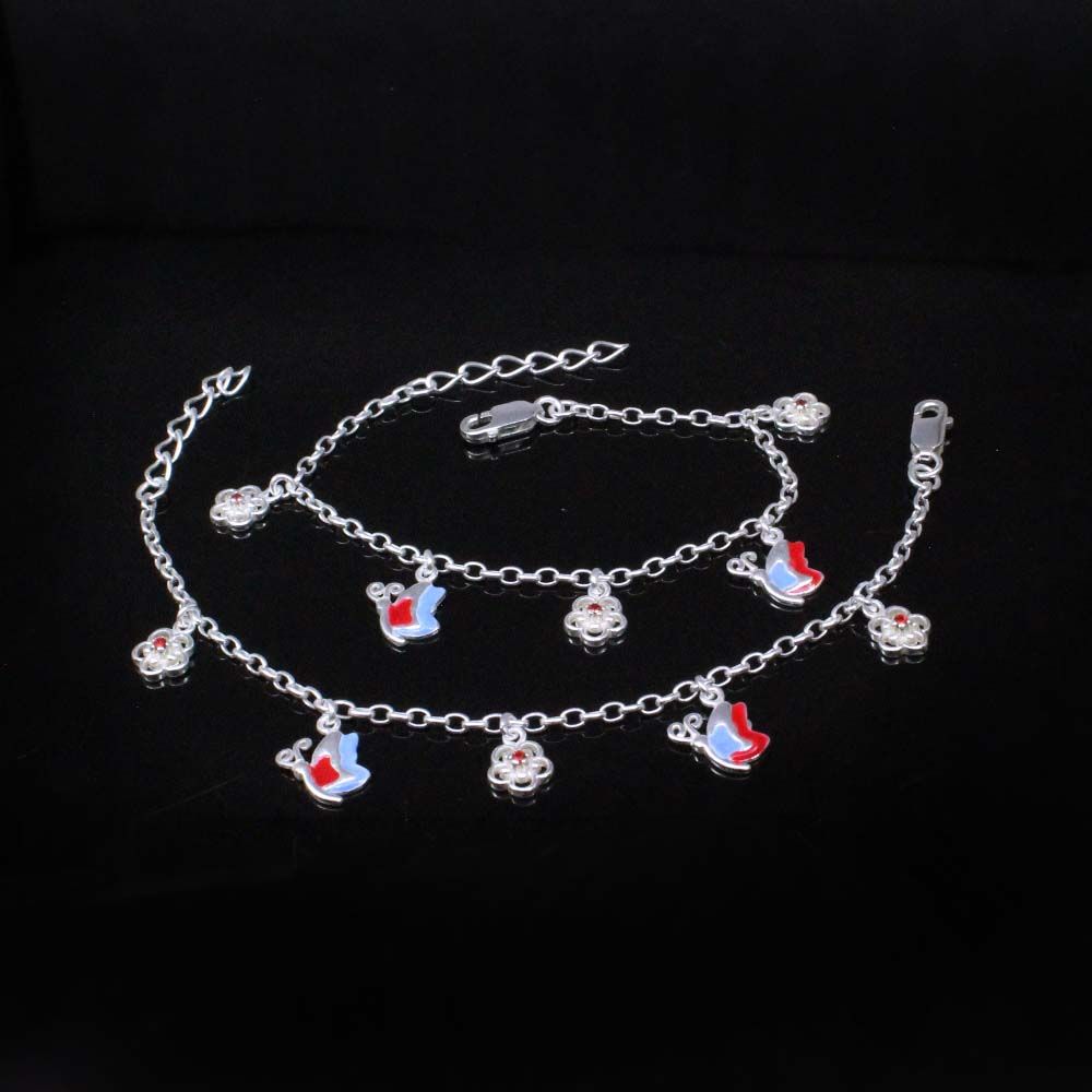 Silver Elephant Kids Anklets 5.5"