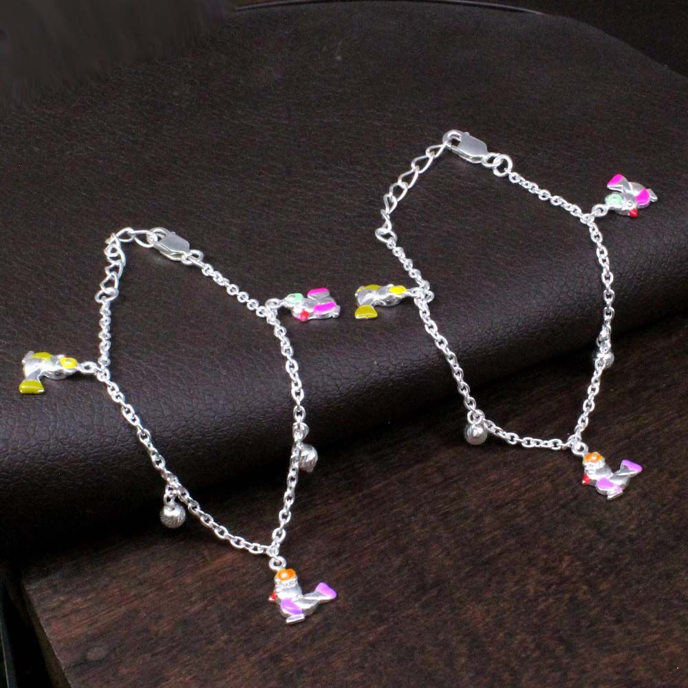 Sterling silver Kids Bird Anklets 5.5"