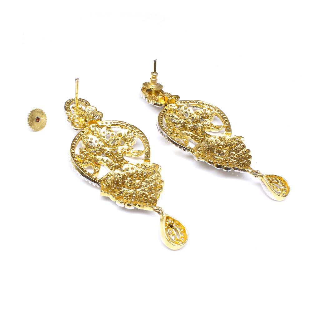 Gold Plated Two Tone Earrings