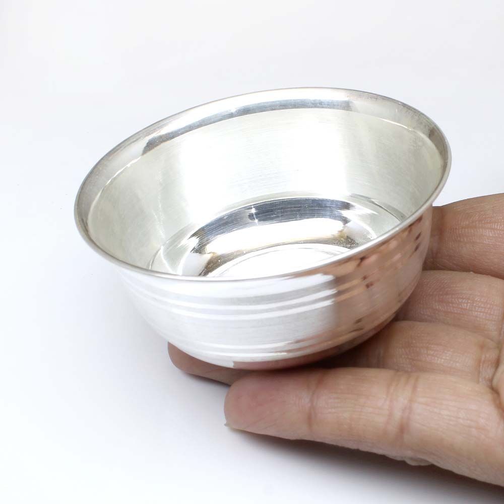 Pure Silver Small Bowl Katori for Tilak teeka Pooja remedies