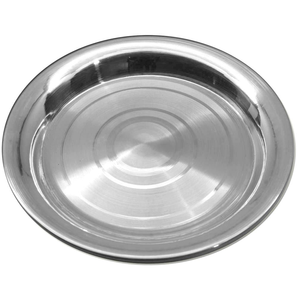 Pure Silver Plate Thali for Gift, Tilak teeka Pooja remedies 4 Inch