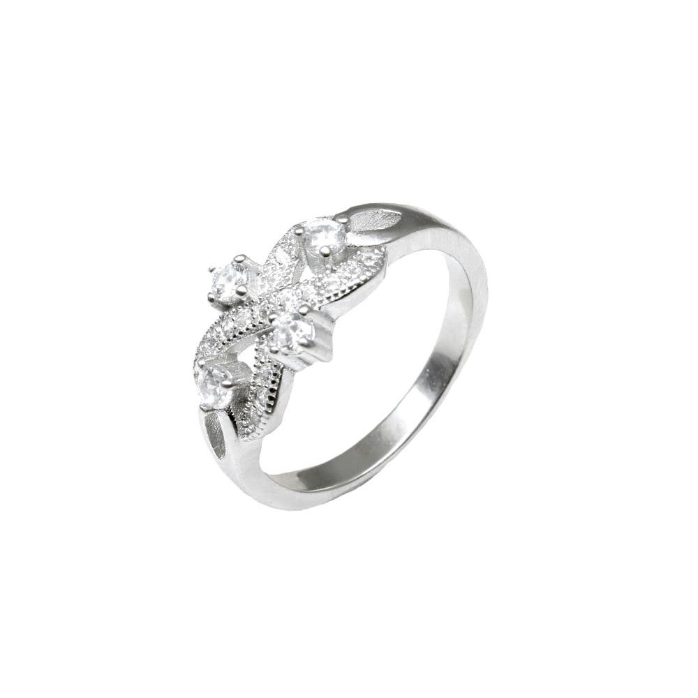 Real Solid Silver Ring Platinum Finish