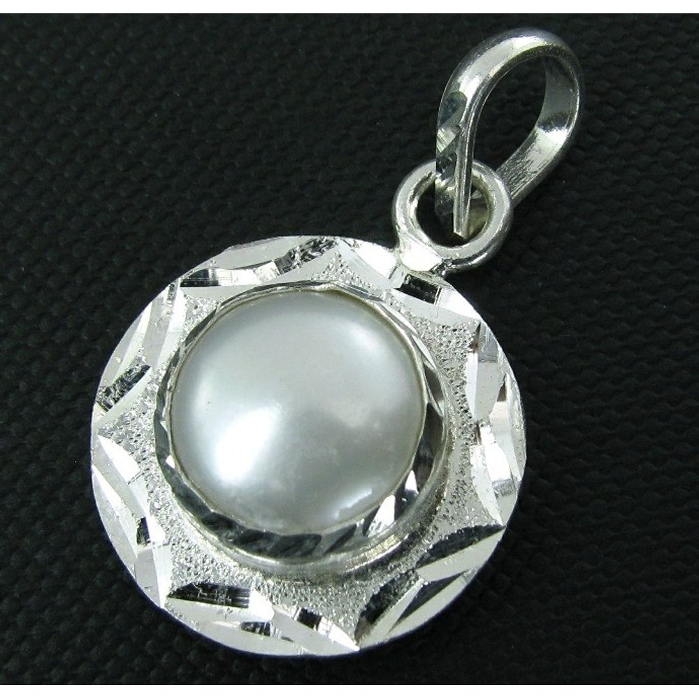 RASHI-RATNA-PURE-SILVER-PENDANT-WHITE-PEARL-MOTI-BIRTH-STONE-RATAN