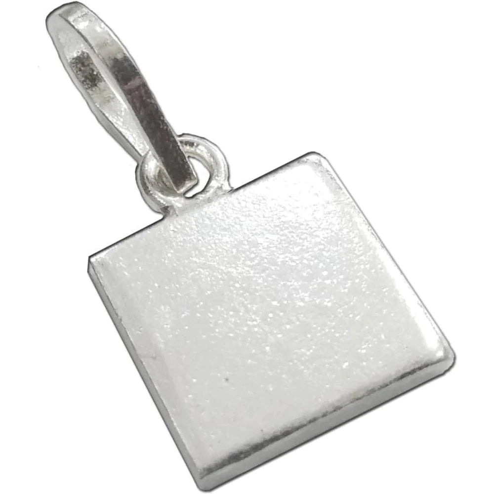 Pure Silver Square Piece or pendant Chokor for Lal kitab Remedy and Astrology.
